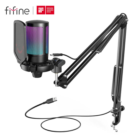 FIFINE USB Gaming Microphone Kit