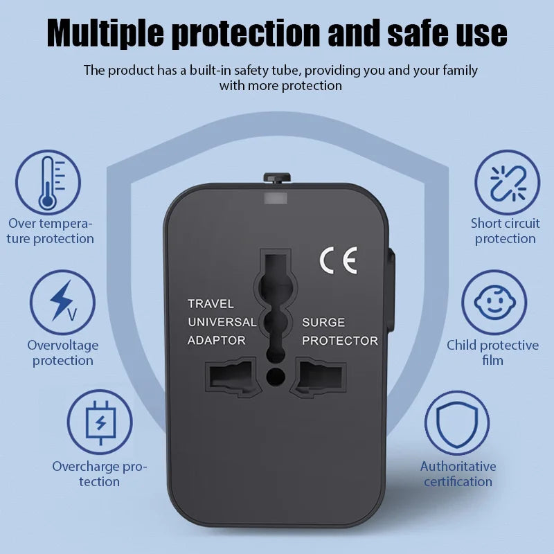 Global Universal Conversion Travel Plug USB Sockets