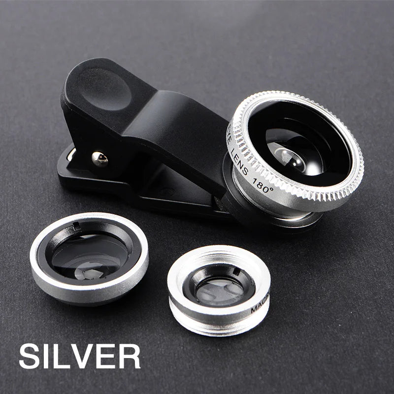3in1 Fisheye Wide Angle Micro Camera Lens