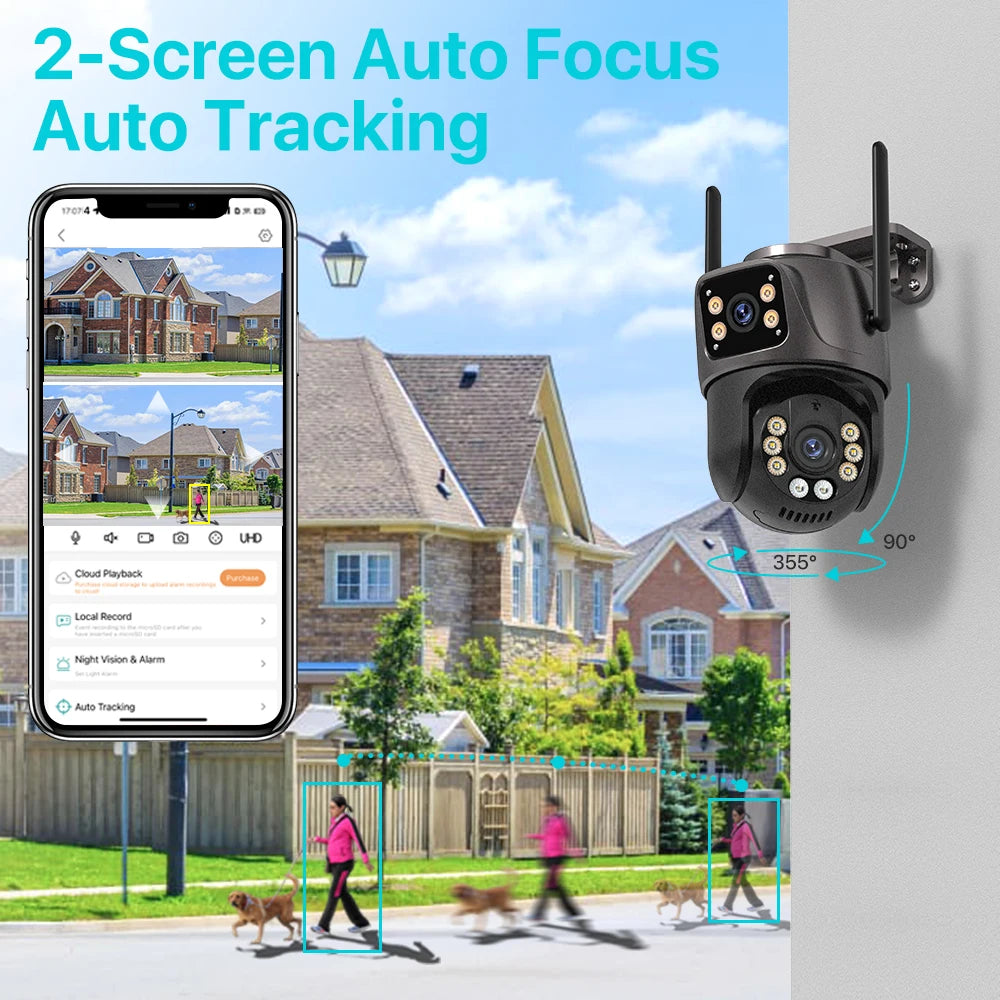 4K 8MP HD Wifi PTZ Outdoor Camera