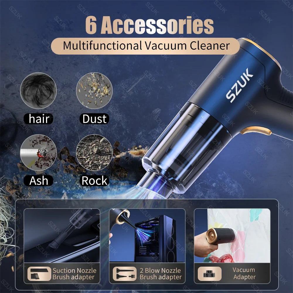 98000PA Mini Car Vacuum Cleaner