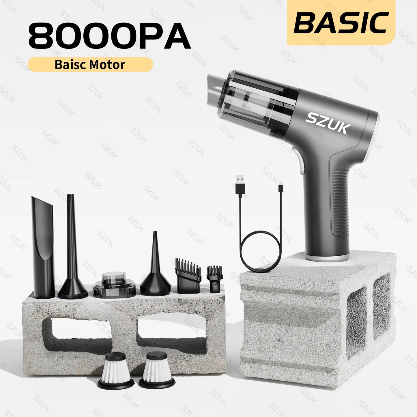 98000PA Mini Car Vacuum Cleaner