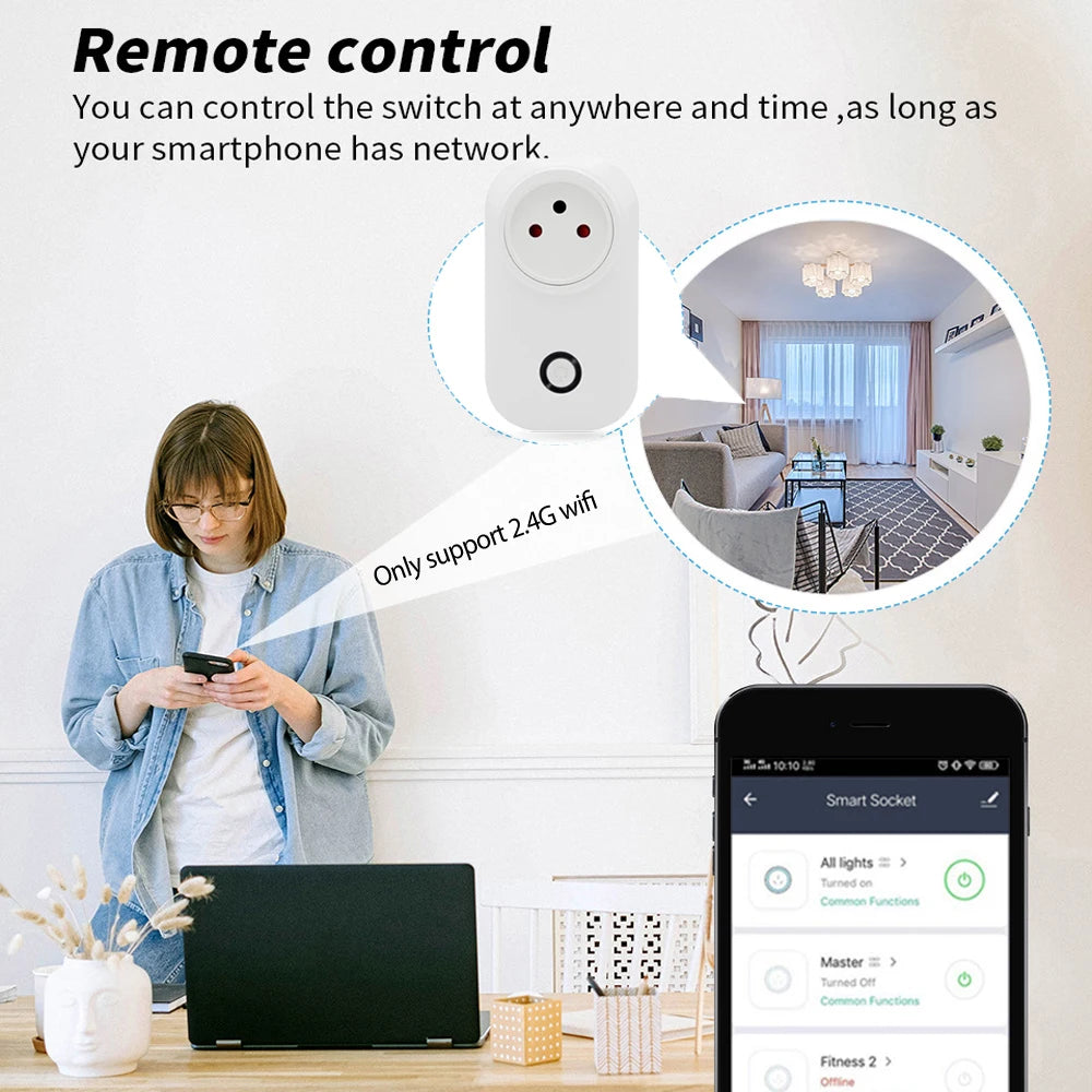 Tuya Smart Socket IsraeL Plug 16A