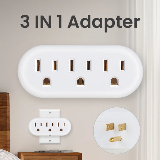 3-Outlet Wall Tap Adapter