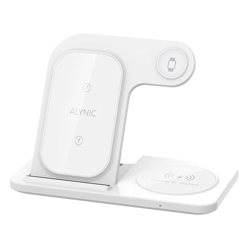 30W LED 3 in 1 Fast Wireless Charger Stand