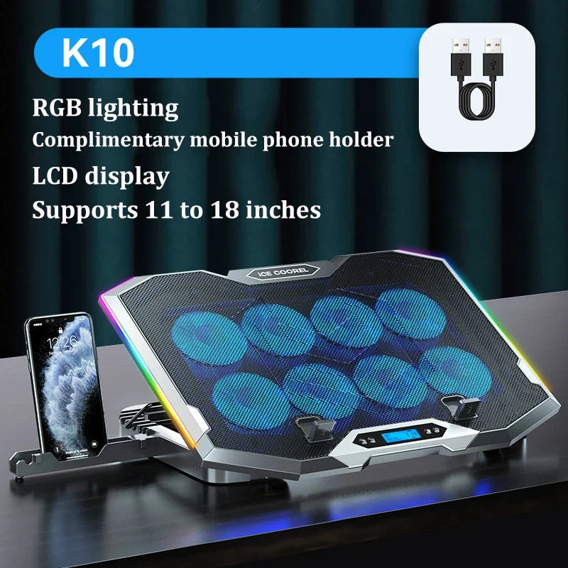 Laptop Cooler Gaming RGB 12-18 Inch