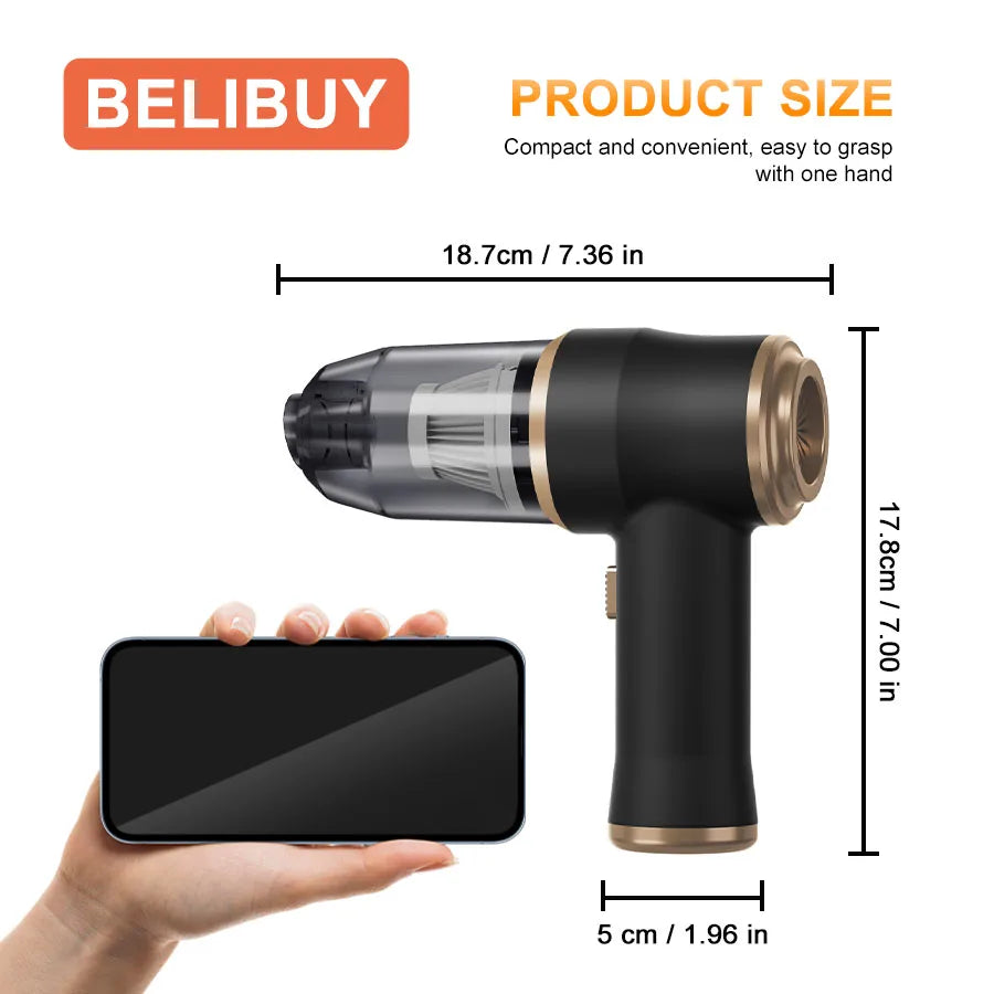 BELIBUY Wireless Car Vacuum Cleaner