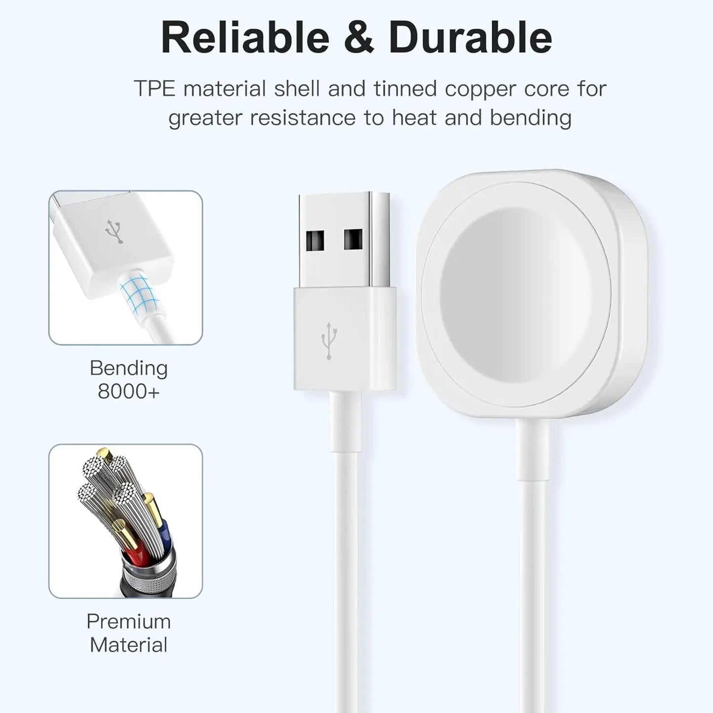 2024 Apple Watch Magnetic Wireless USB A Fast Charger for Apple Watch