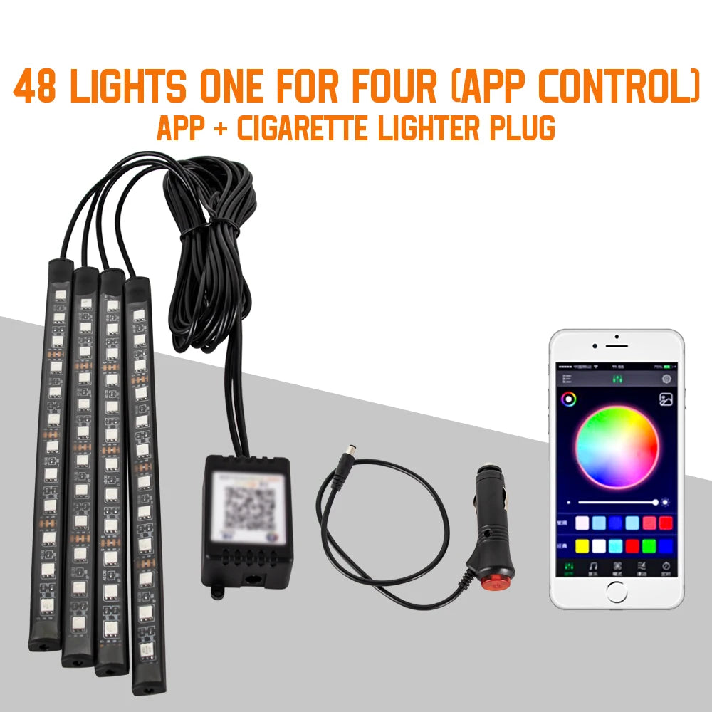 Neon 36 48 72 LED Car