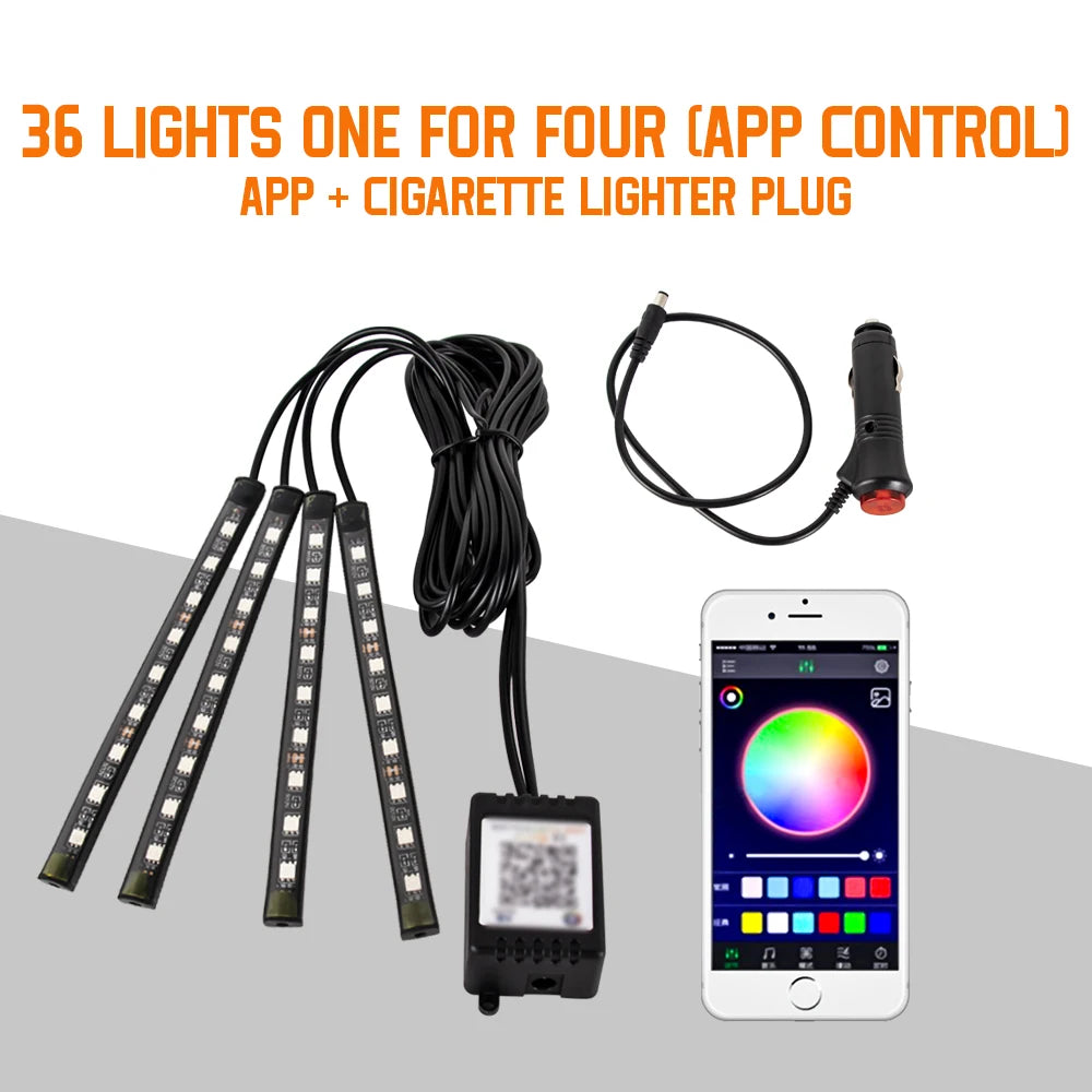 Neon 36 48 72 LED Car