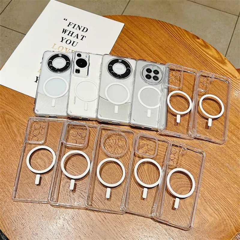 For Magsafe Magnetic Transparent Case For Samsung Galaxy