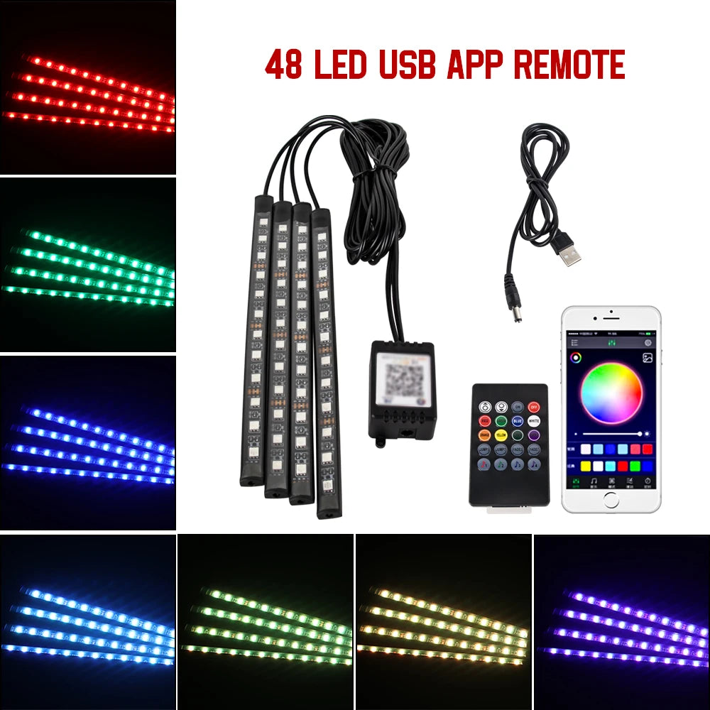 Neon 36 48 72 LED Car