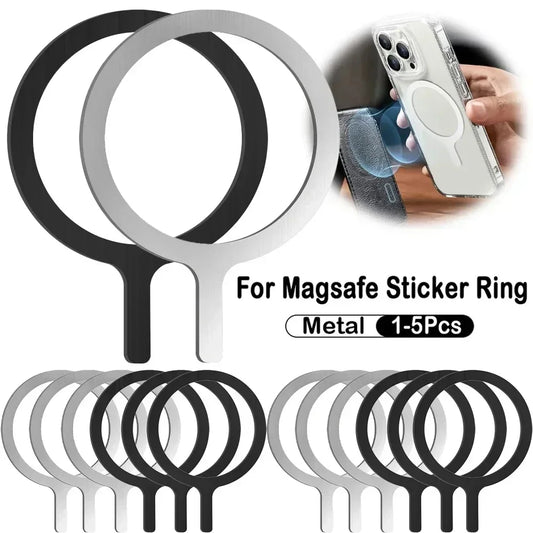 Universal iPhone Wireless Charging Cellphone Round Metal Plate Ring