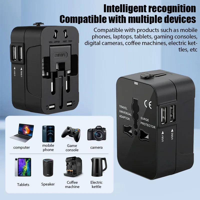 Global Universal Conversion Travel Plug USB Sockets