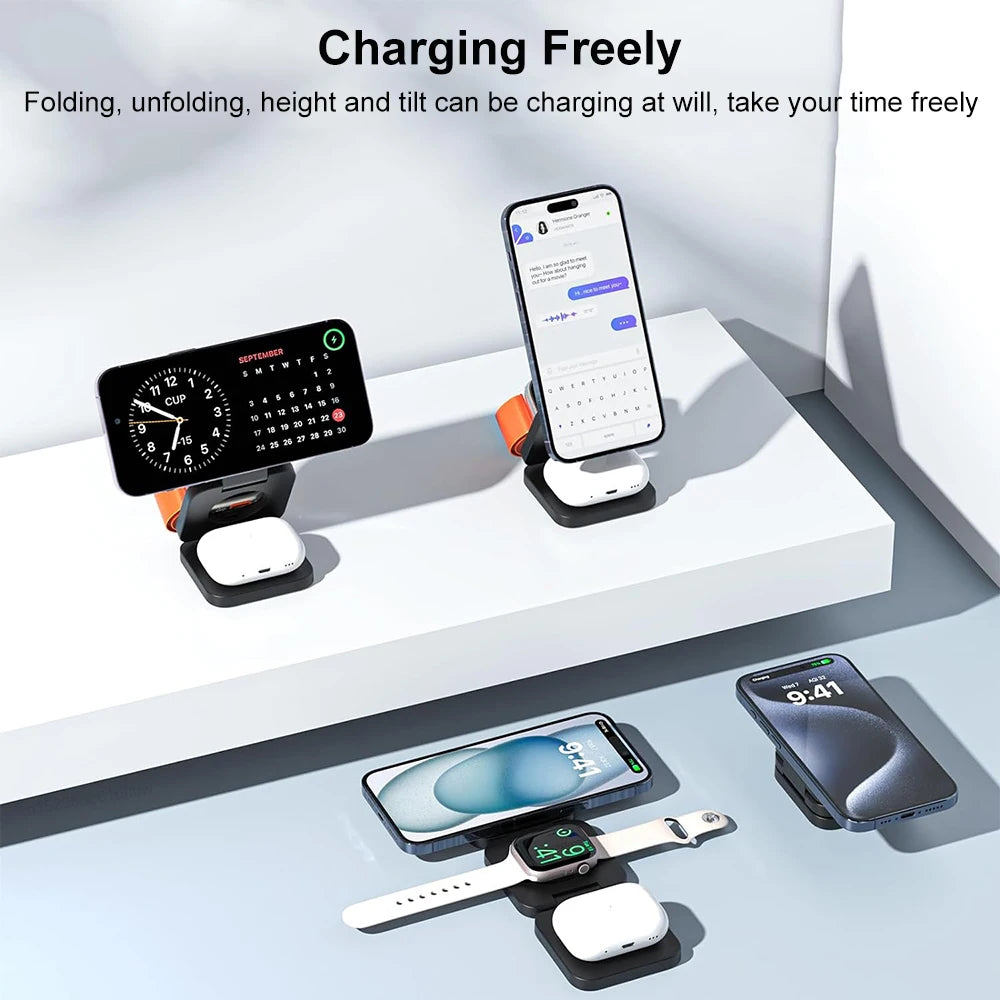3 in 1 Foldable Magnetic Wireless Charger