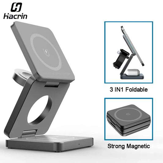 3 in 1 Foldable Magnetic Wireless Charger