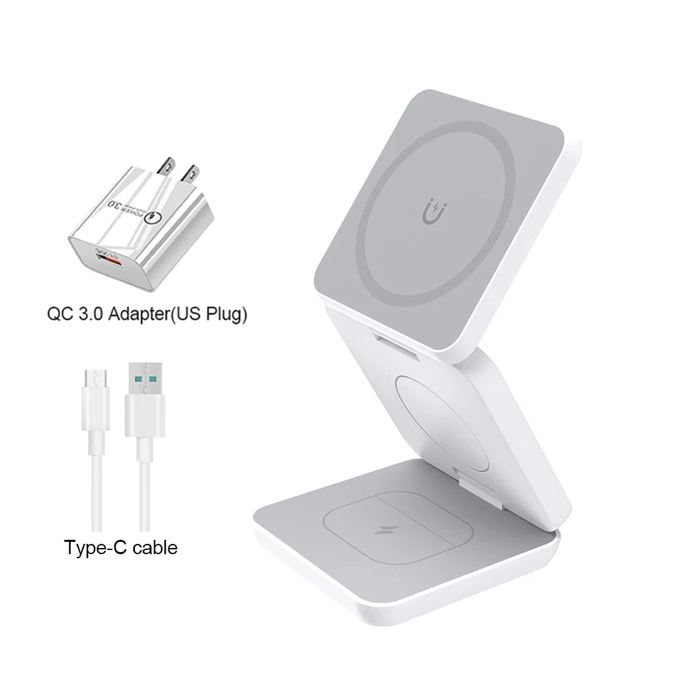 3 in 1 Foldable Magnetic Wireless Charger