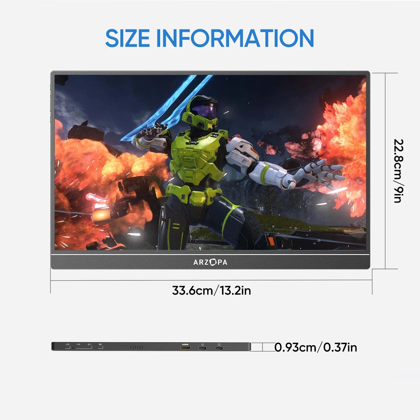 ARZOPA 16.1 inches Portable Gaming Monitor
