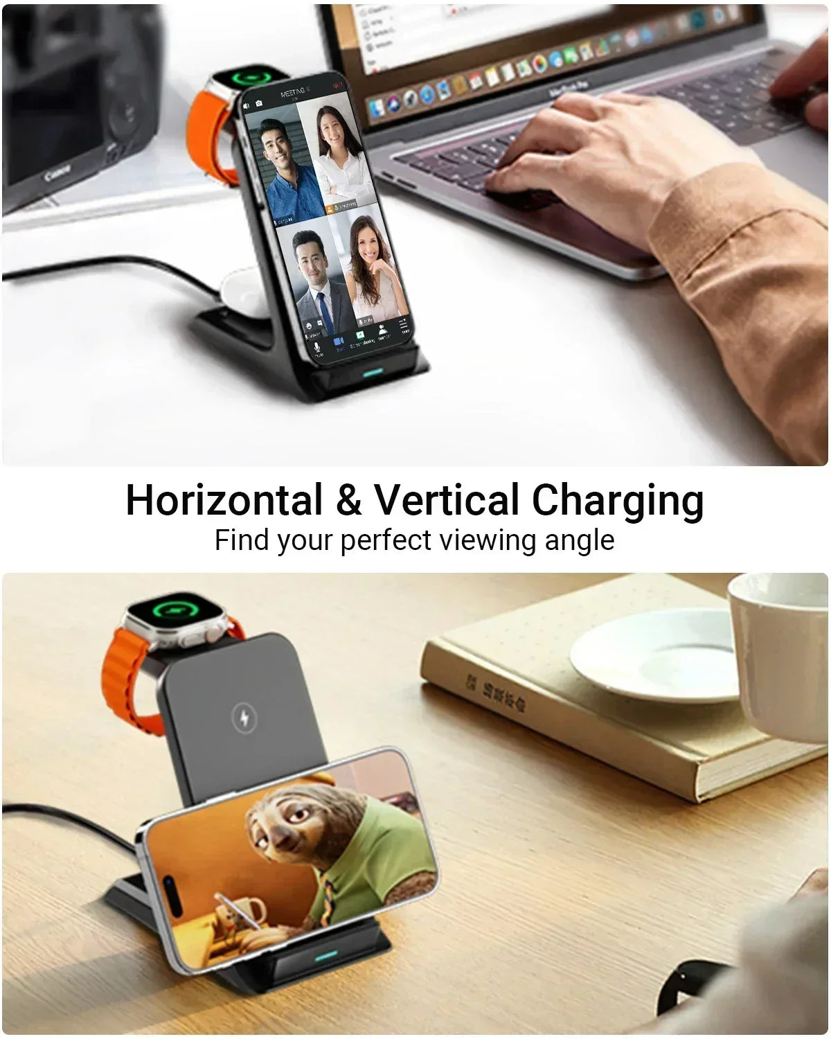 KPON 3 in 1 Wireless Charger Stand