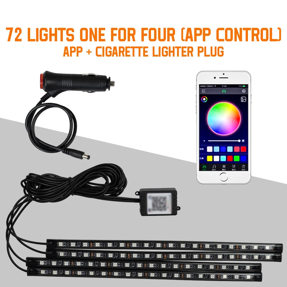 Neon 36 48 72 LED Car