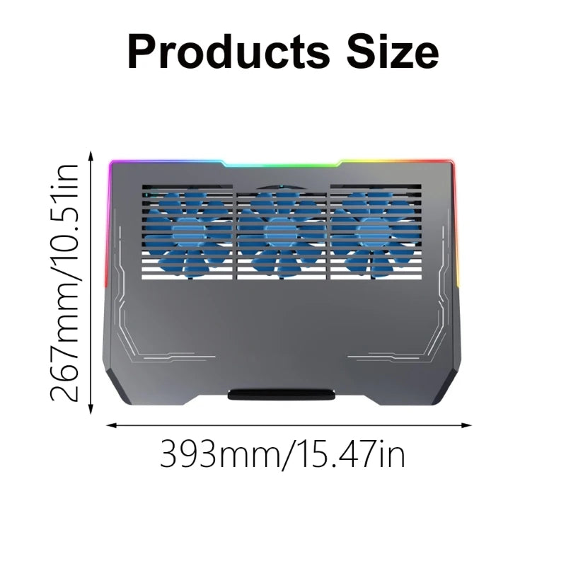 Aluminum LED Gaming Laptop Cooling Pad