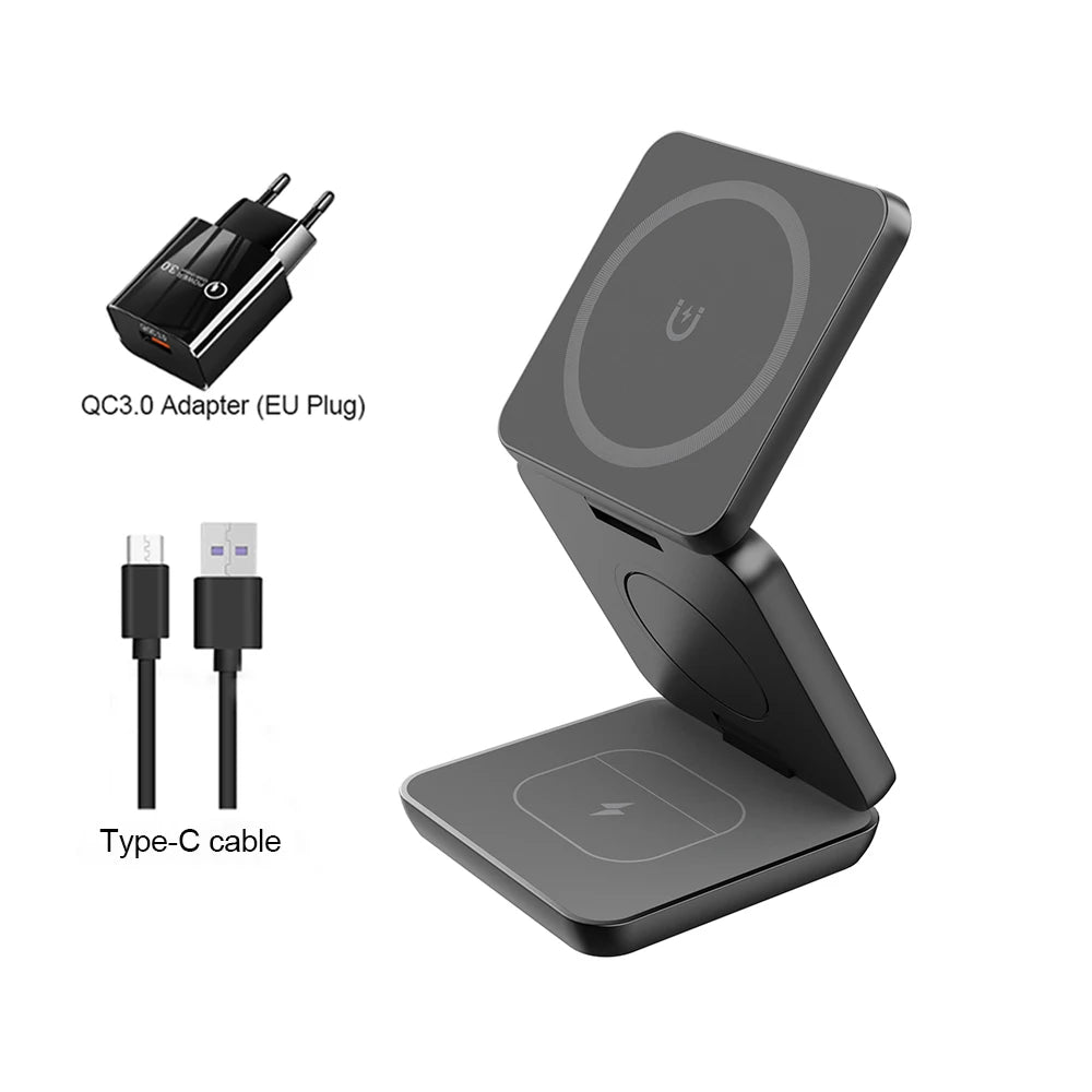 3 in 1 Foldable Magnetic Wireless Charger