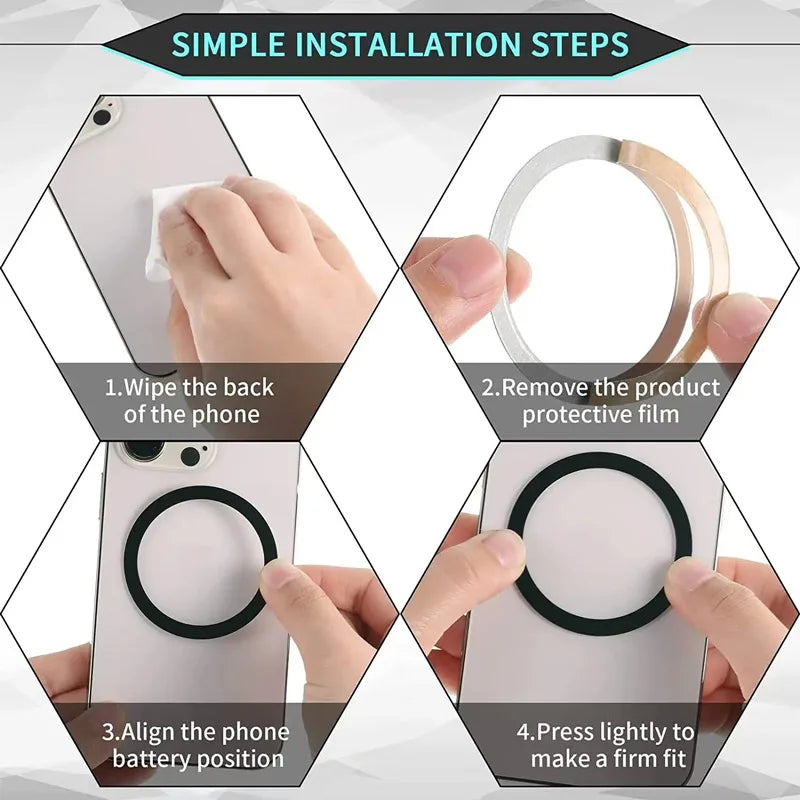 5/10pcs for Magsafe Magnetic Plate Ring Universal Metal Sticker
