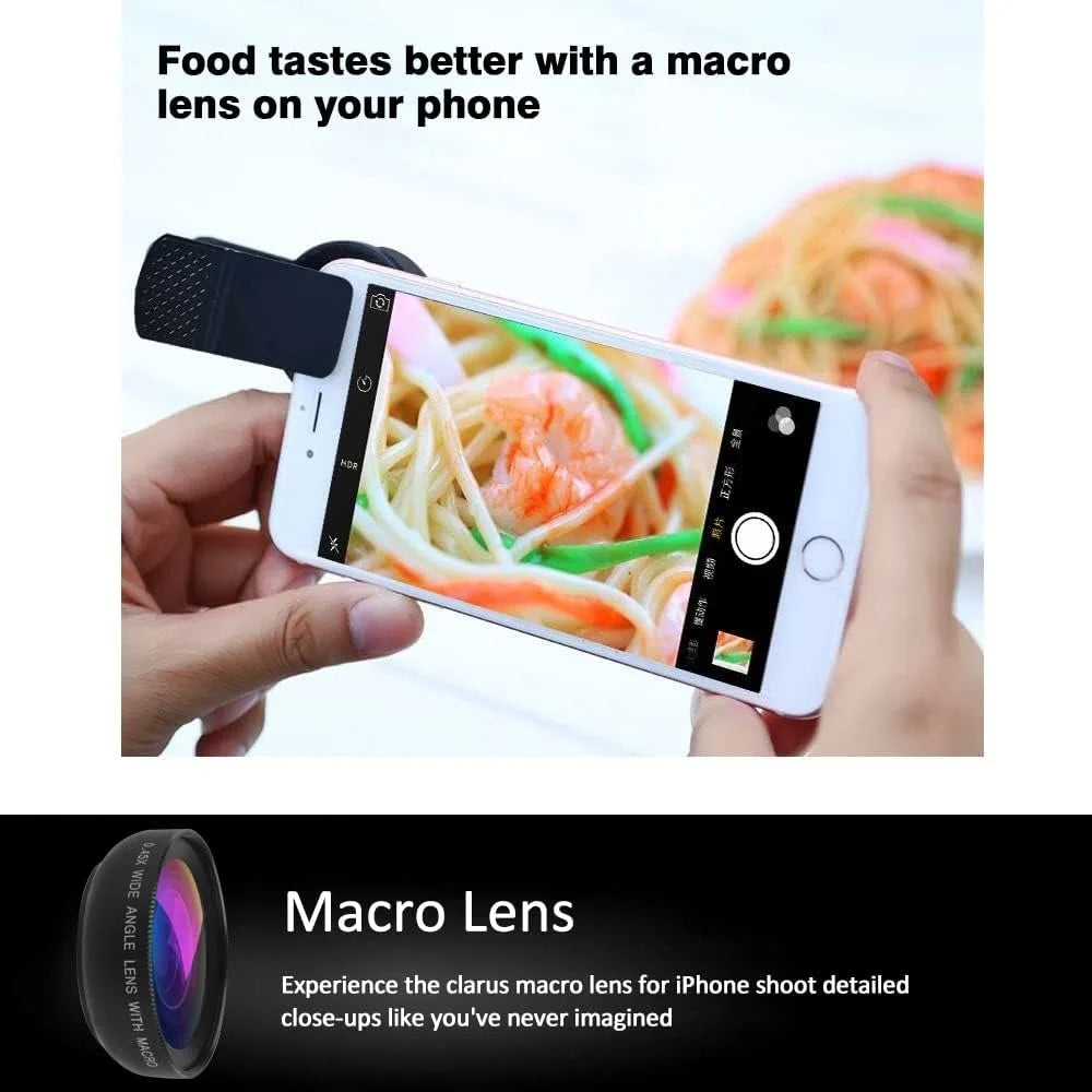 2 IN 1 Lens Universal Clip 37mm Mobile Phone Lens