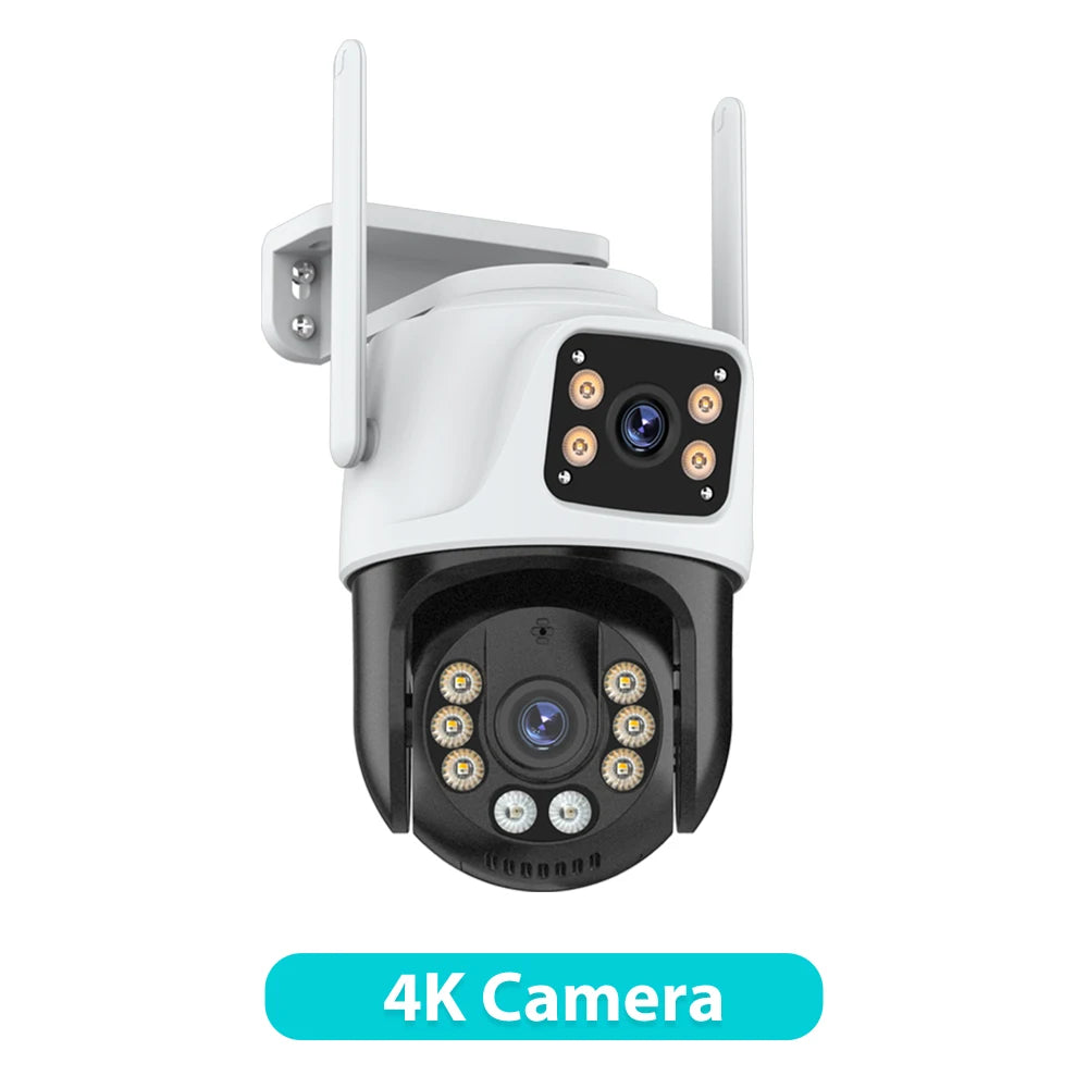 Three Lens PTZ IP Outdoor Camera