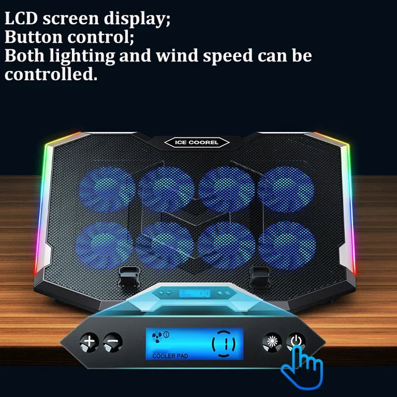 Laptop Cooler Gaming RGB 12-18 Inch