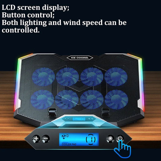 Laptop Cooler Gaming RGB 12-18 Inch