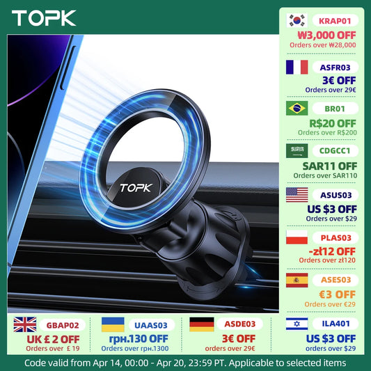 TOPK for Magsafe Car Mount,Magnetic Phone Holder