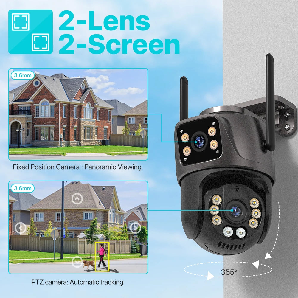 4K 8MP HD Wifi PTZ Outdoor Camera