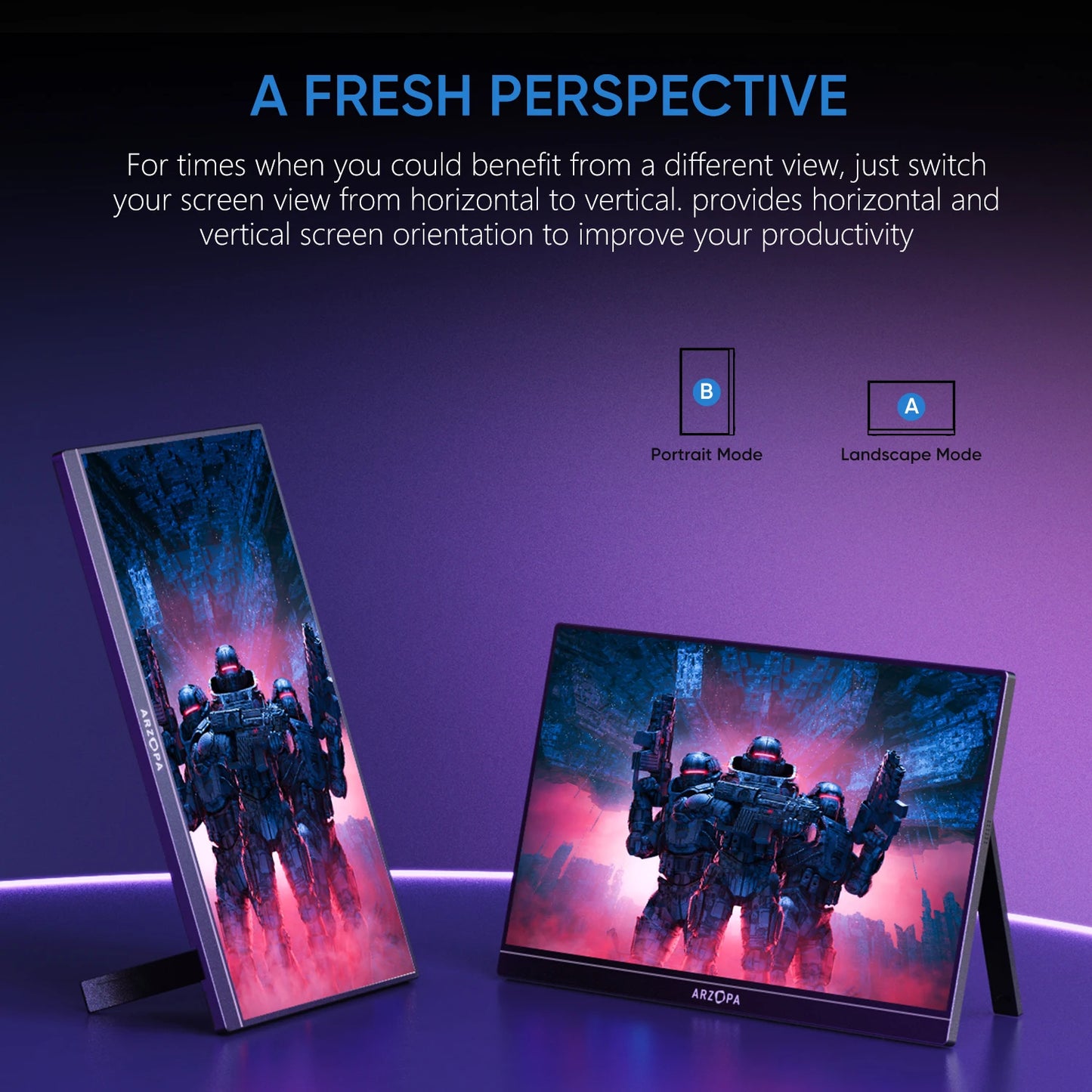 ARZOPA 16.1 inches Portable Gaming Monitor