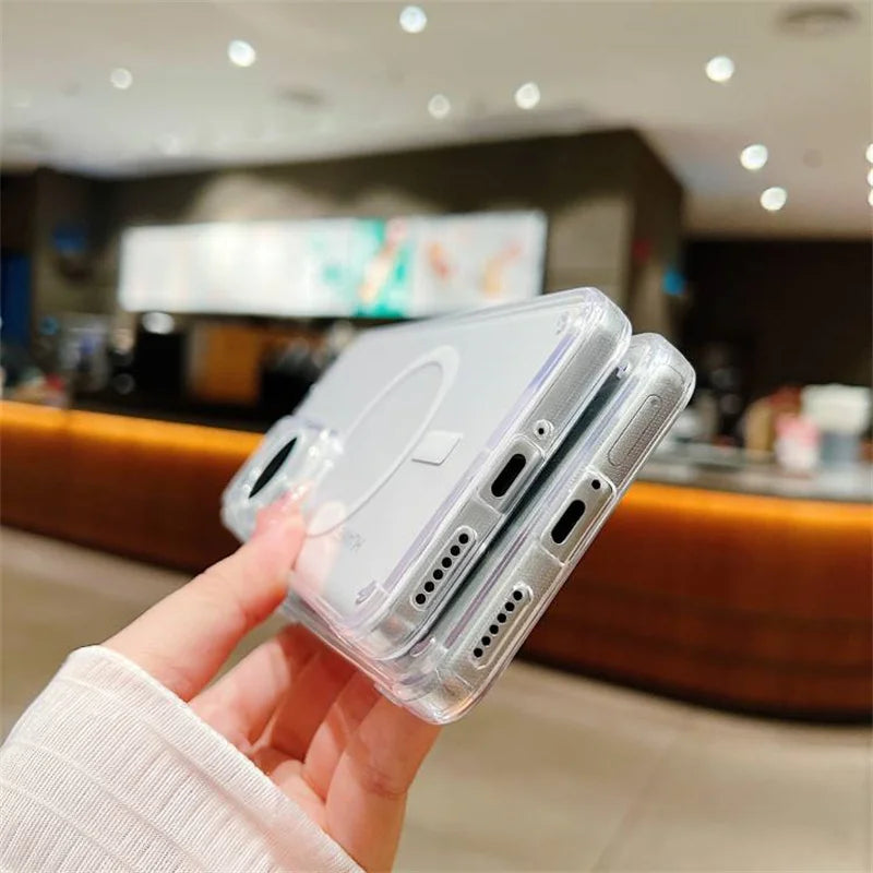 For Magsafe Magnetic Transparent Case For Samsung Galaxy