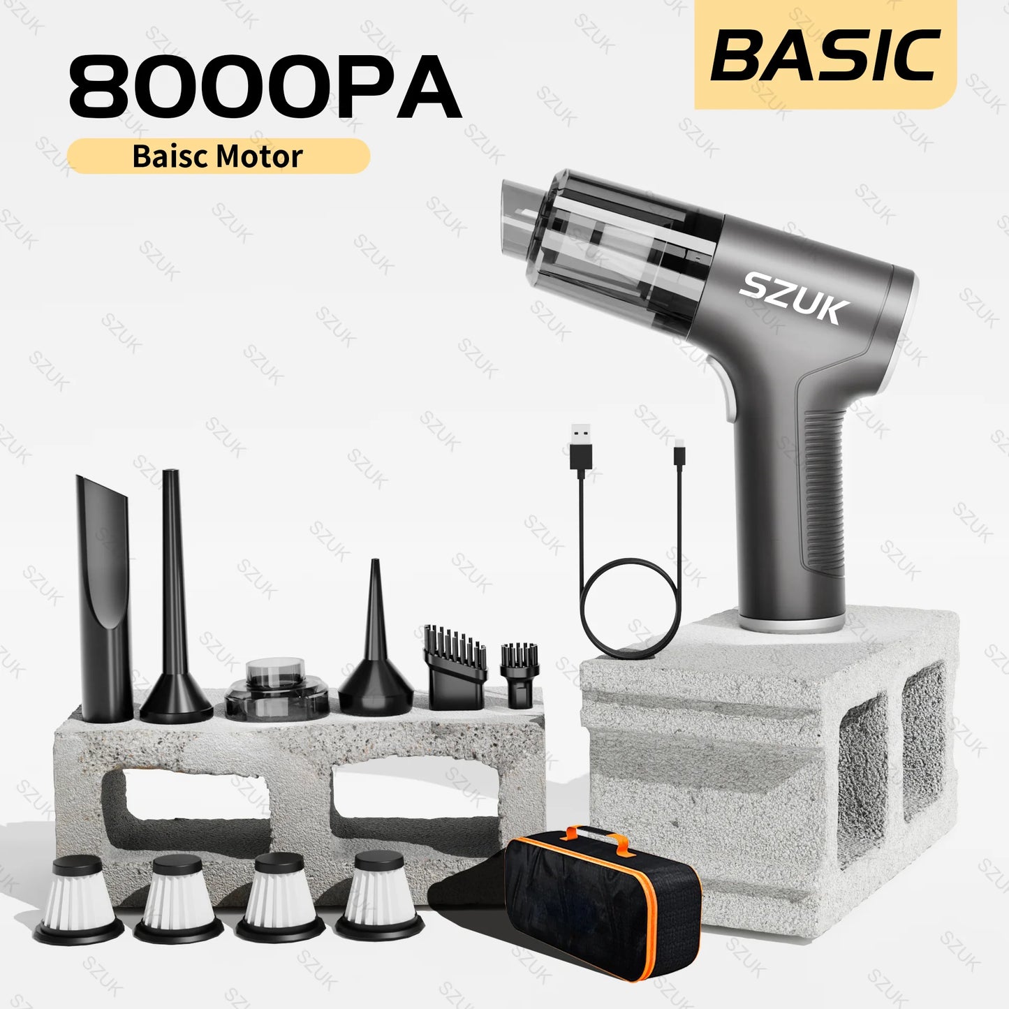98000PA Mini Car Vacuum Cleaner