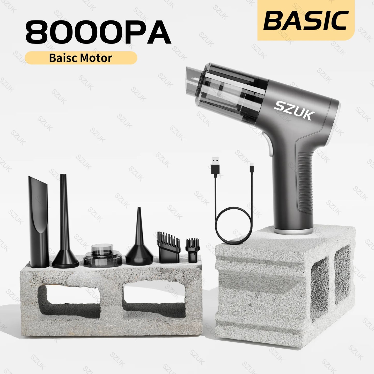 98000PA Mini Car Vacuum Cleaner