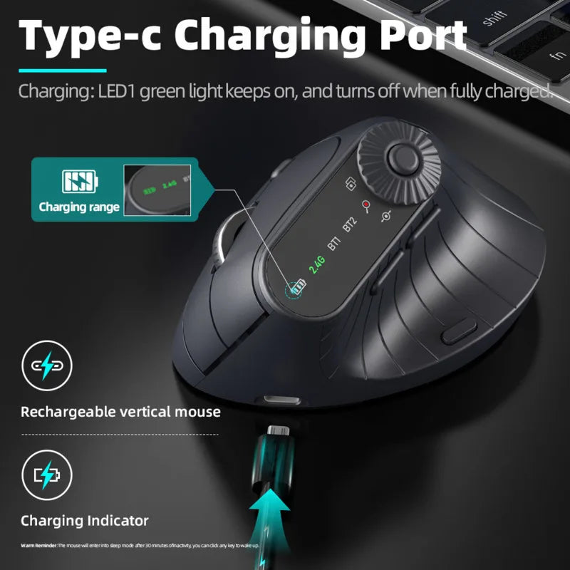Multi-Device Vertical Ergonomic Mouse