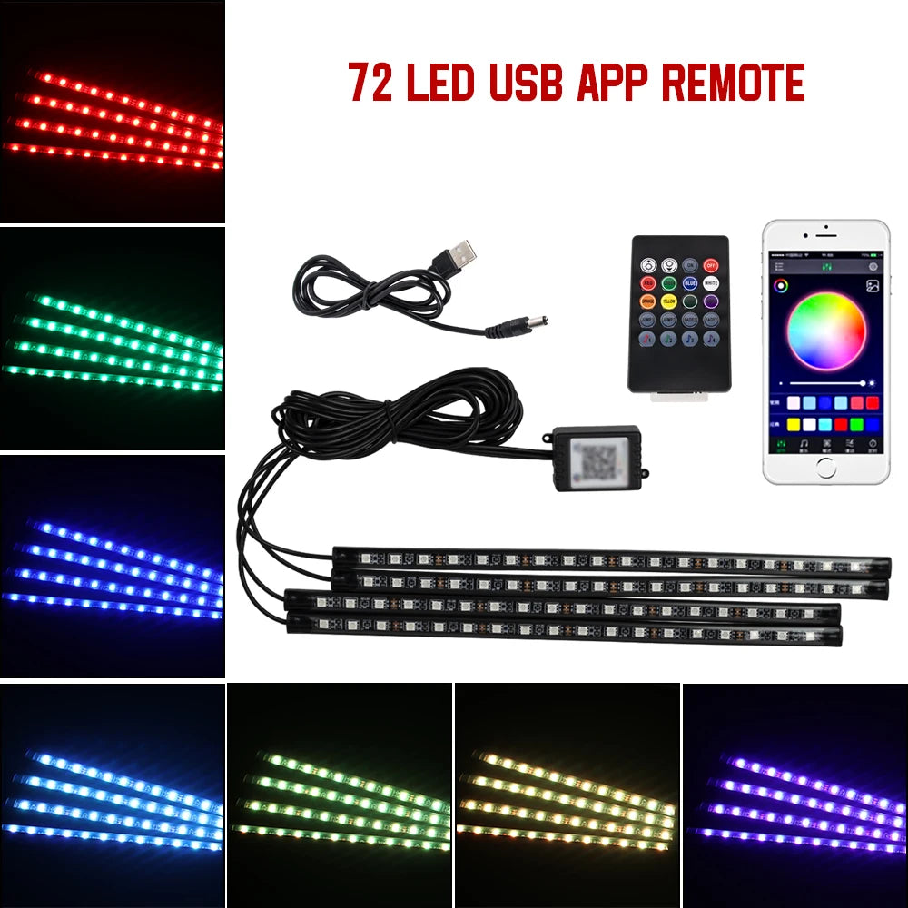 Neon 36 48 72 LED Car