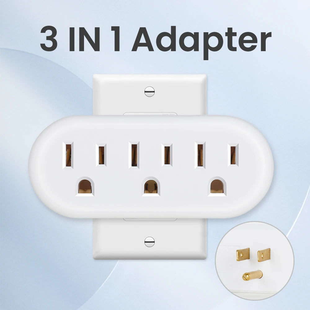 3-Outlet Wall Tap Adapter