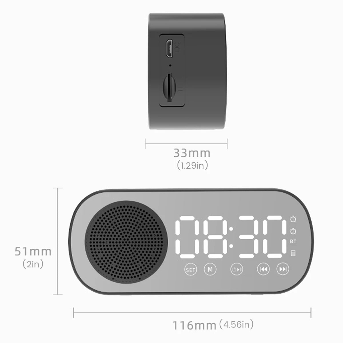 Digital Alarm Clock Bluetooth
