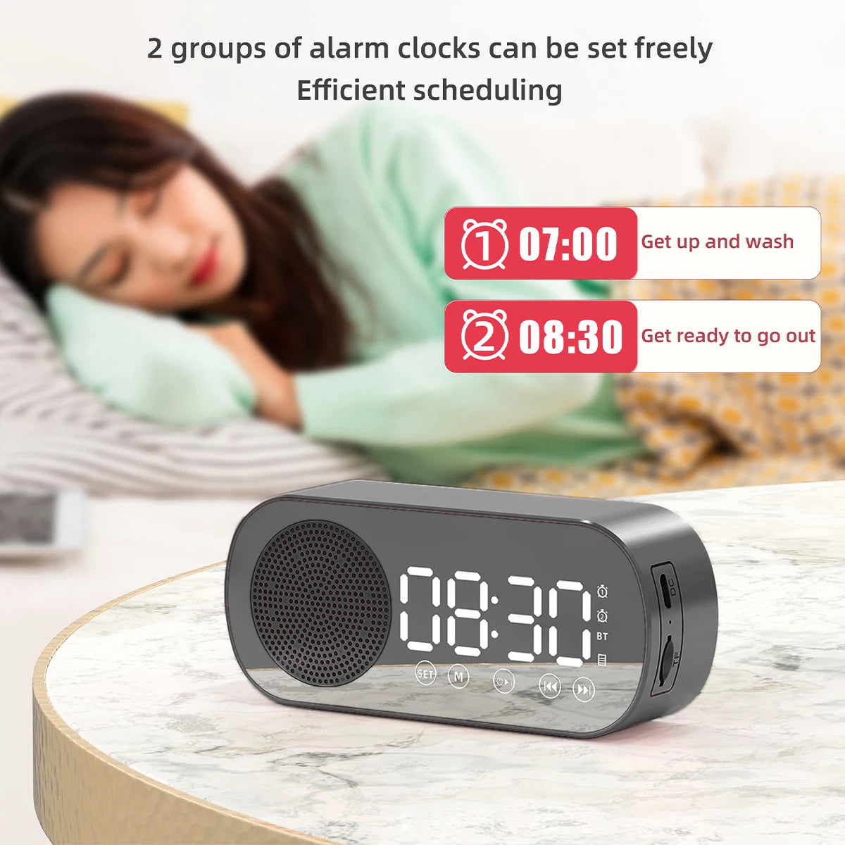 Digital Alarm Clock Bluetooth