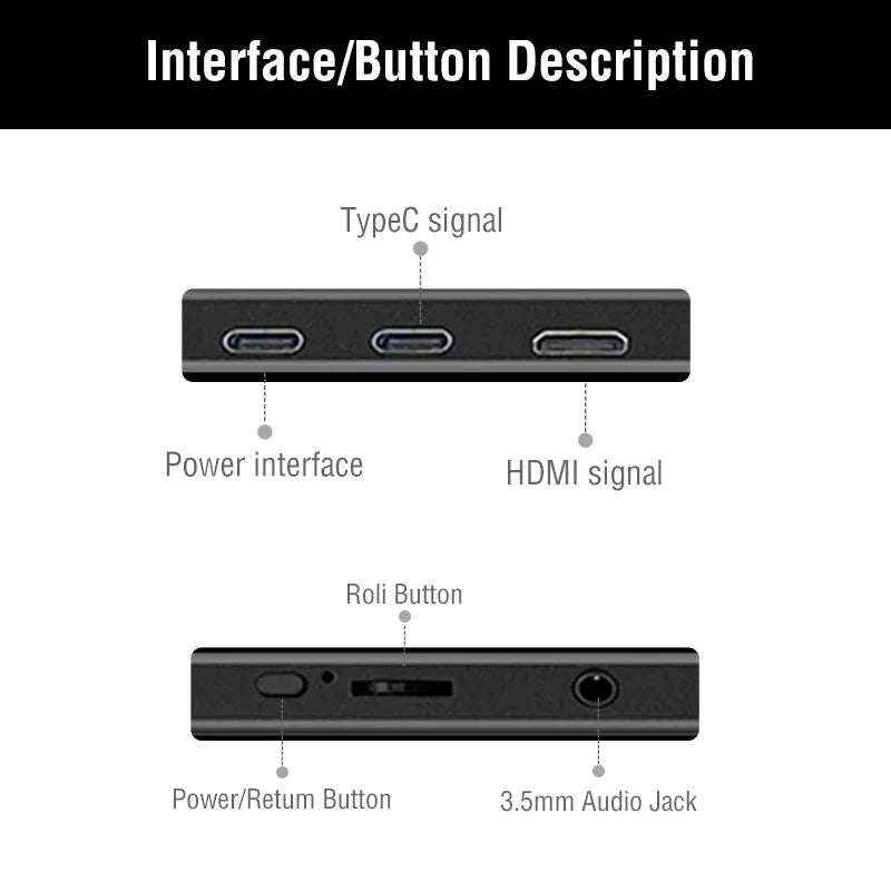 Anmite 15.6-Inch Portable Touch Monitor