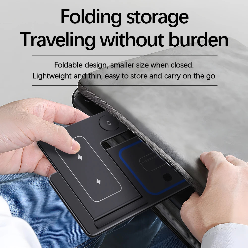 30W LED 3 in 1 Fast Wireless Charger Stand