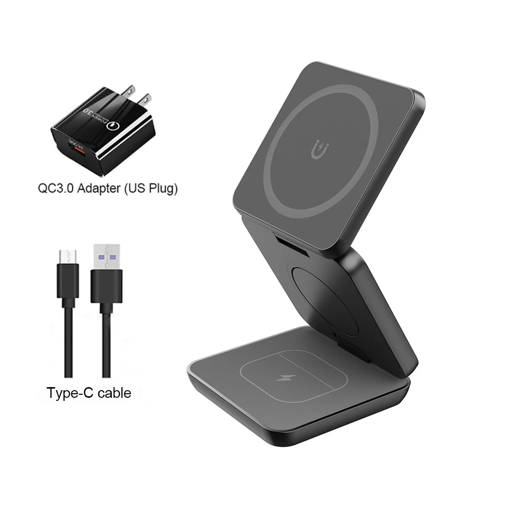3 in 1 Foldable Magnetic Wireless Charger