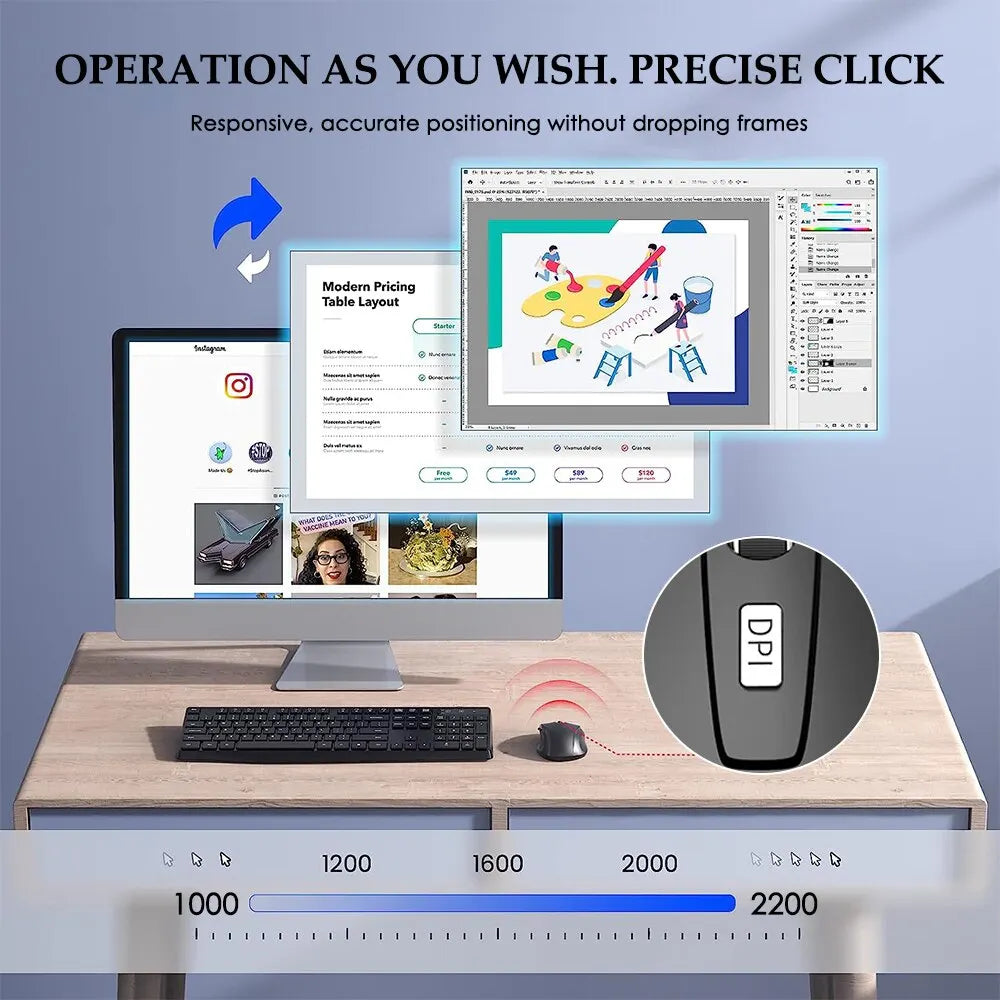 Wireless Mouse Silent Mouse 2.4G