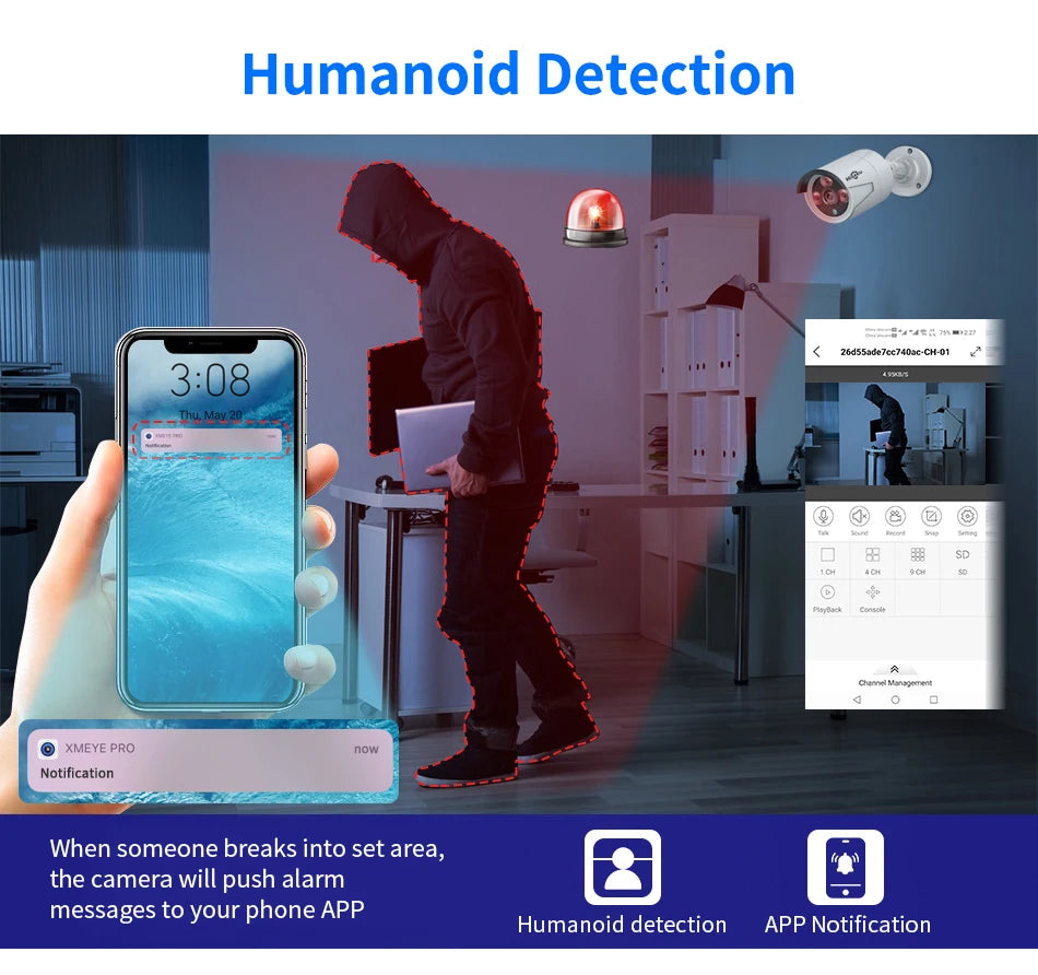 Hiseeu 5MP Audio IP Security Surveillance Camera