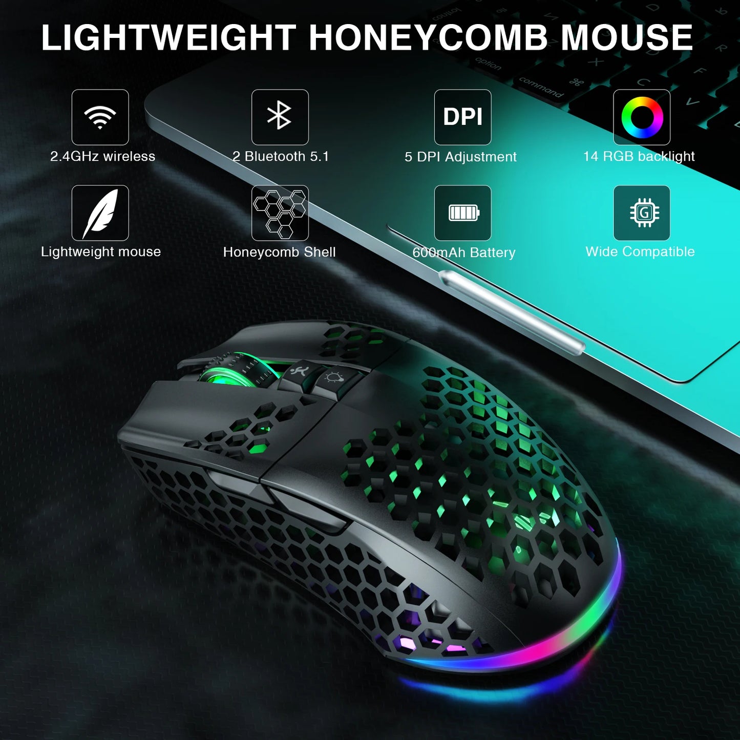 SOLAKAKA Wireless Gaming E-sports Mouse