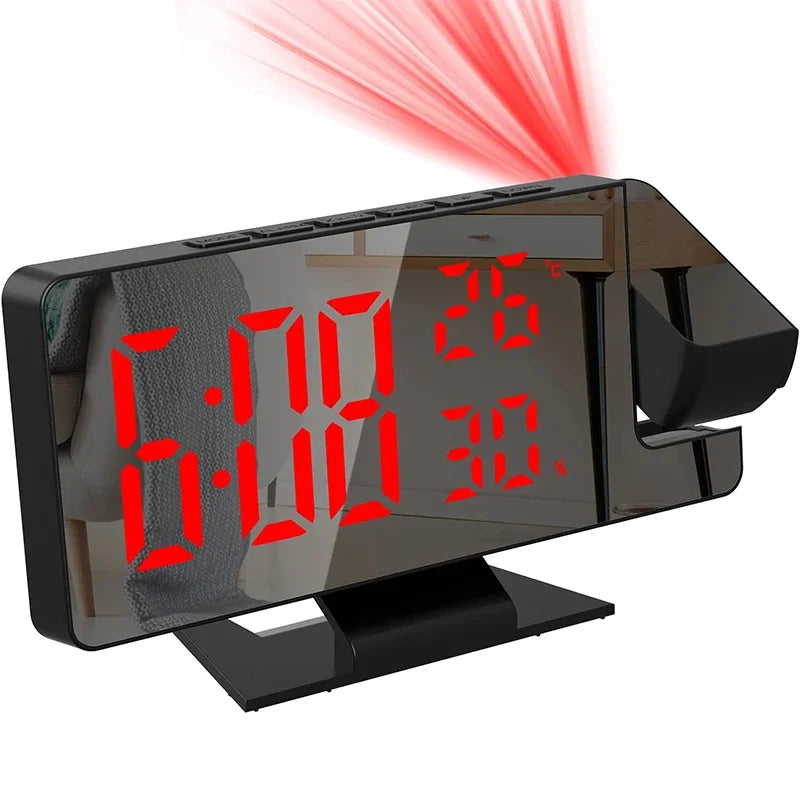 LED Digital Alarm Clock Projection