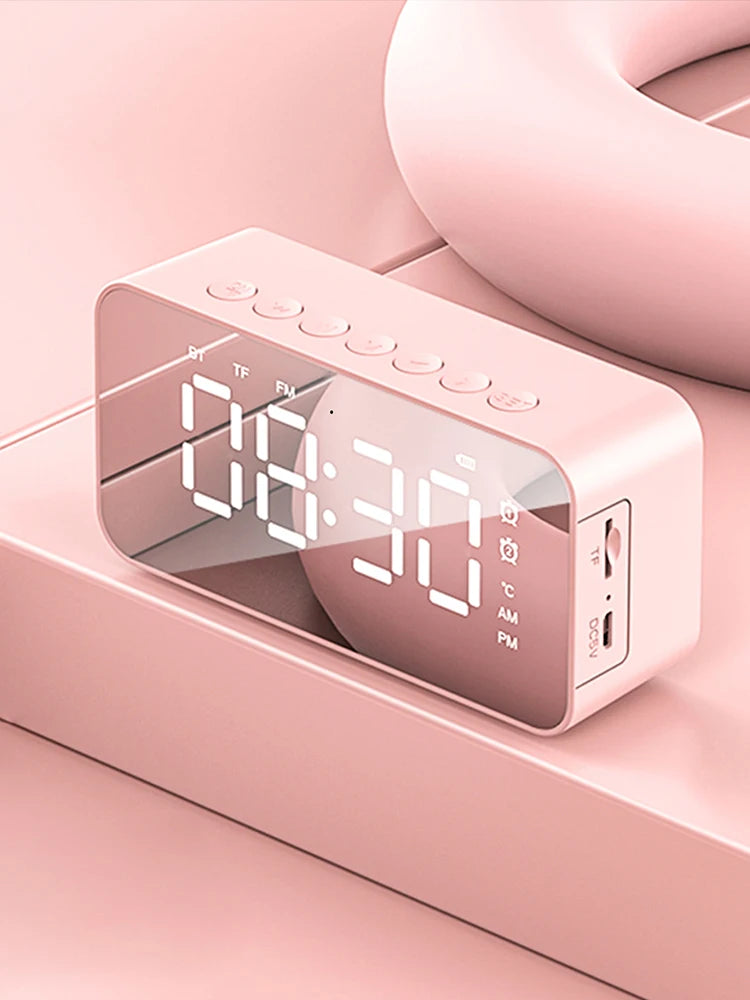 Desktop mini LED mirror digital clock